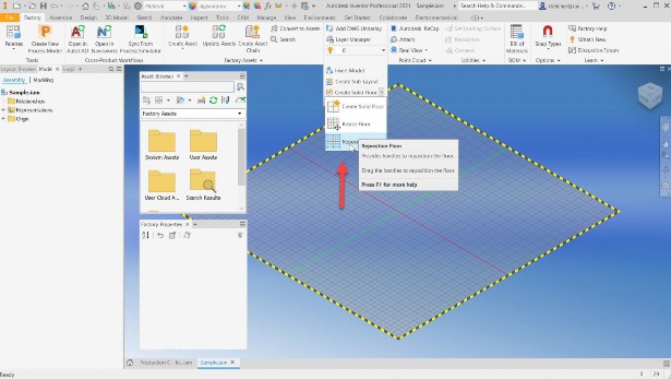 Options to adjust the floor size and location