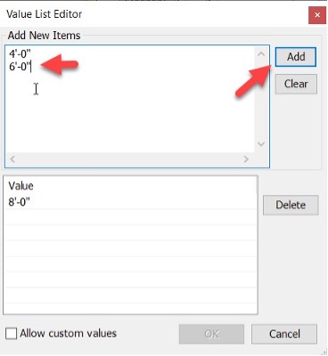 Enter additional values