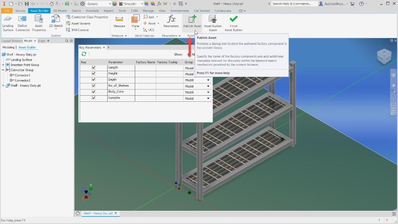 Asset Builder tab