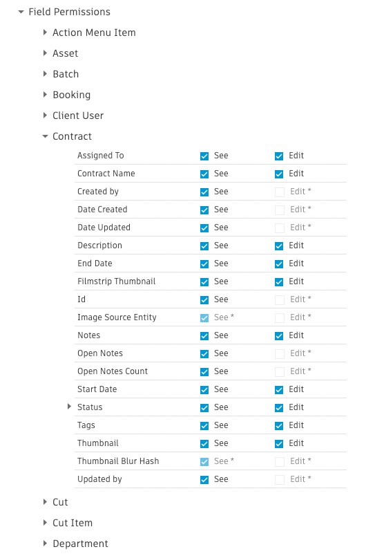 Field permissions