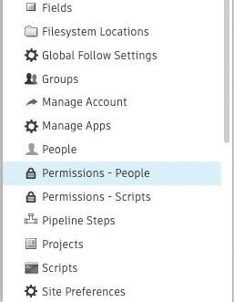 The People Permission settings