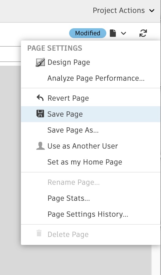 Saving a page