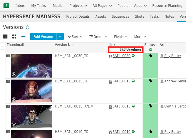 Fields can display summary information