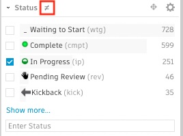 Search for Tasks where the Status is not In Progress