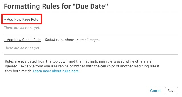 Add New Page Rule