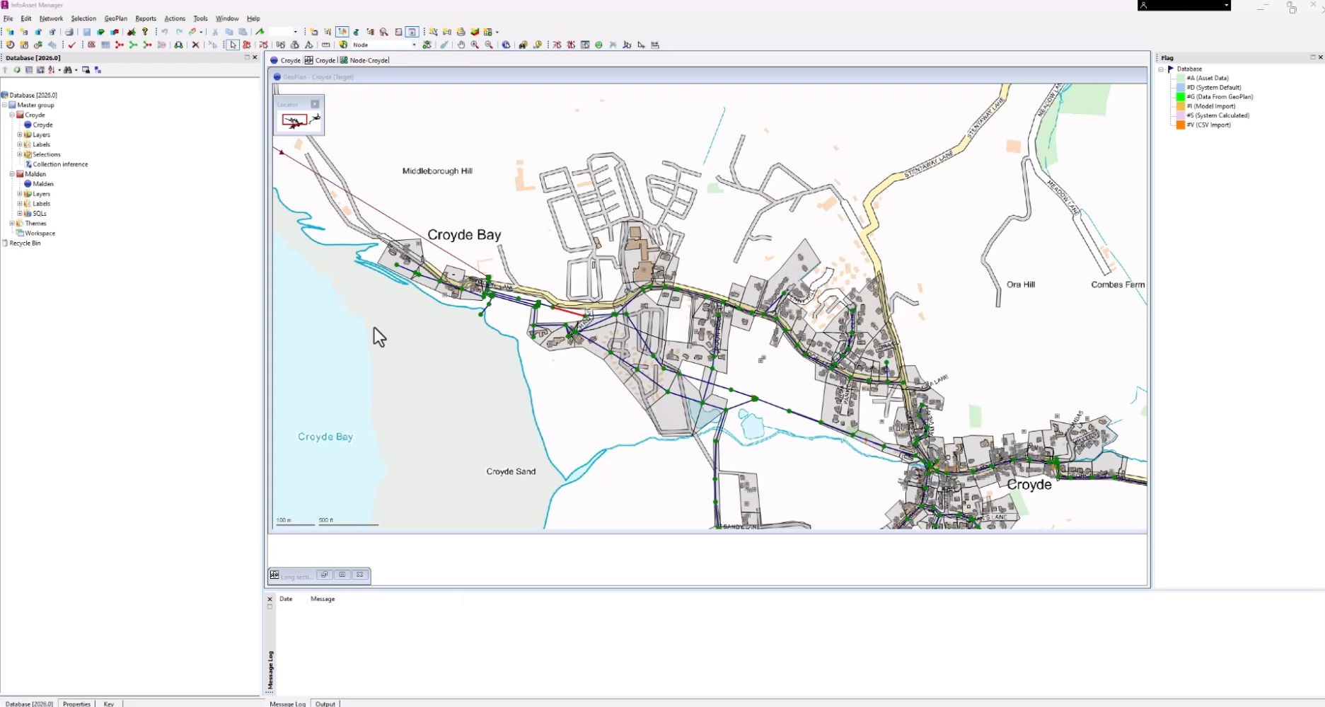 The InfoAsset Manager interface.