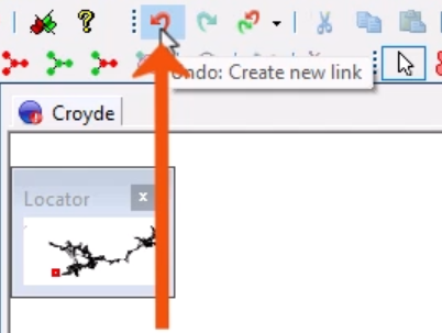 The Edit Toolbar, with Undo called out with a red arrow.