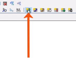 The Modelling Grid Windows toolbar, with New asset window being selected and called out with a red arrow.