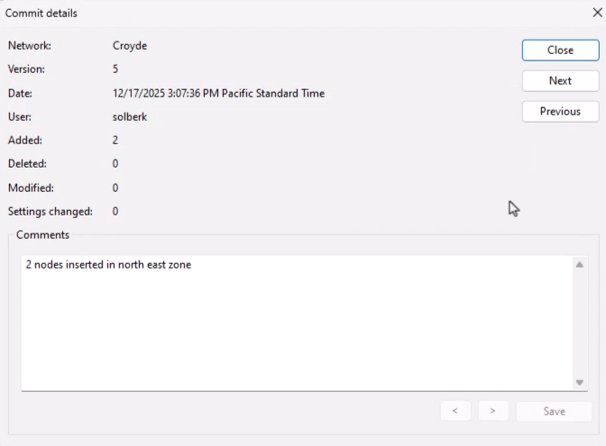The Commit details dialog.