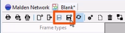 The Print Layout View toolbar, with Save and Save as highlighted in red.