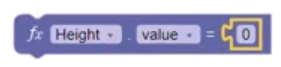 The Height block and the Math block connected on the canvas.