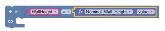 The If Do block, with the parameter and variable code blocks added to the If portion of the statement.