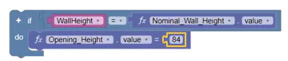 A Math Number block added to the Do portion of the statement, with a value of 84 entered.
