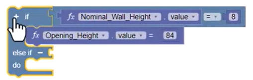 The If Do block, with the hand cursor pointing to the plus sign and an If Do ElseIf block added.