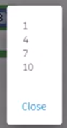 The values that print when the Count With block is set to Print i from 1 to 12 in increments of 3; the list includes 1, 4, 7, and 10.