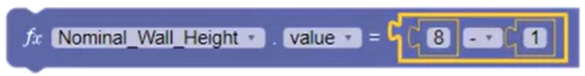The Value parameter block, with an added Math block.
