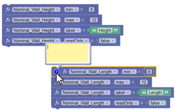 In a code block, the comment symbol added, with the comment open and ready for text to be typed in.