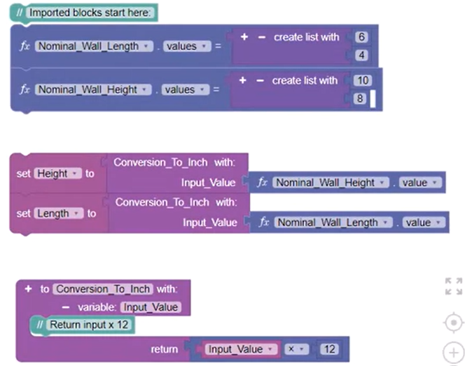On the canvas, the unadopted parameter message no longer appears on the Nominal Wall Height parameter blocks.