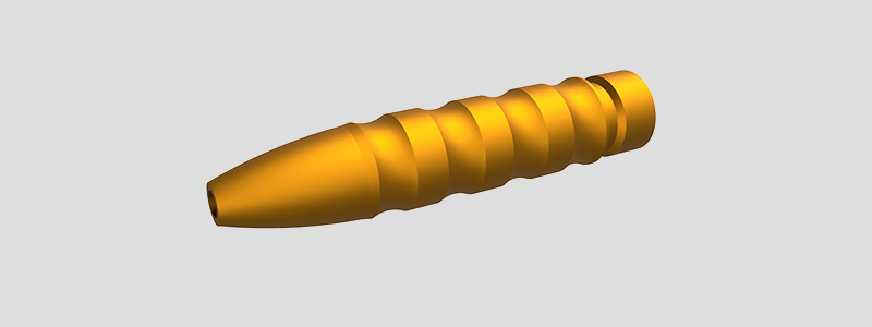 Fusion 3D model of a pen tip.