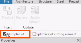 On the Informed Design tab, the Multiple Cut option selected and highlighted in red.