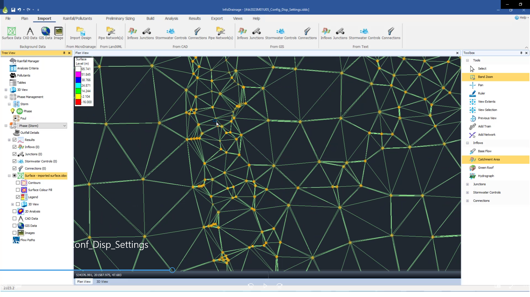 The Plan View, zoomed in to show areas of accuracy