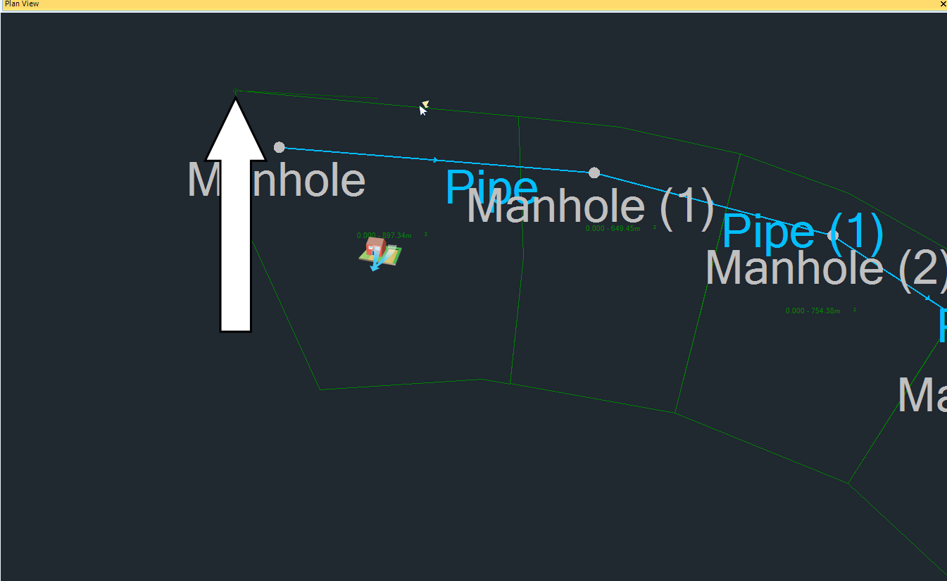 The Plan View with the first vertex called out.