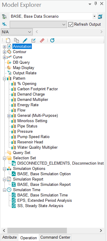 Model Explorer with Operation tab displayed.