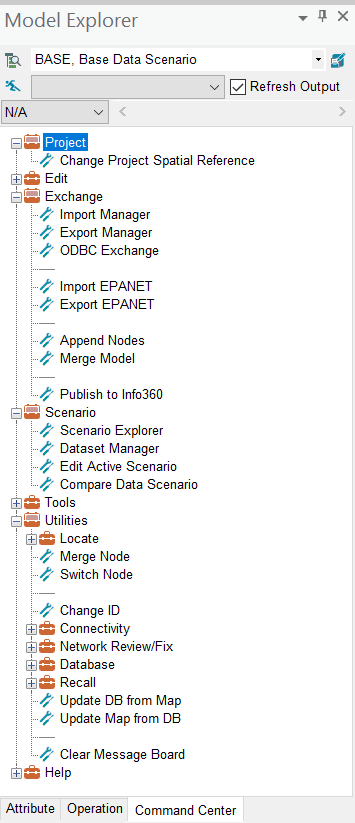 Model Explorer with Command Center tab displayed.