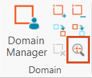 The InfoWater Pro ribbon, Domain panel, with the Zoom to Domain tool highlighted