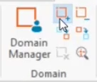 The Domain panel in the InfoWater Pro tab of the ribbon with Enlarge Domain being selected