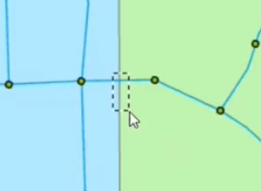 A zoomed-in view of the selection of pipe 8285, where it overlaps between pressure zones 2 and 3