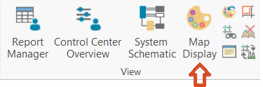 Map Display icon in View panel