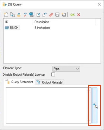 The DB Query dialog box, with the Query Builder button highlighted for selection