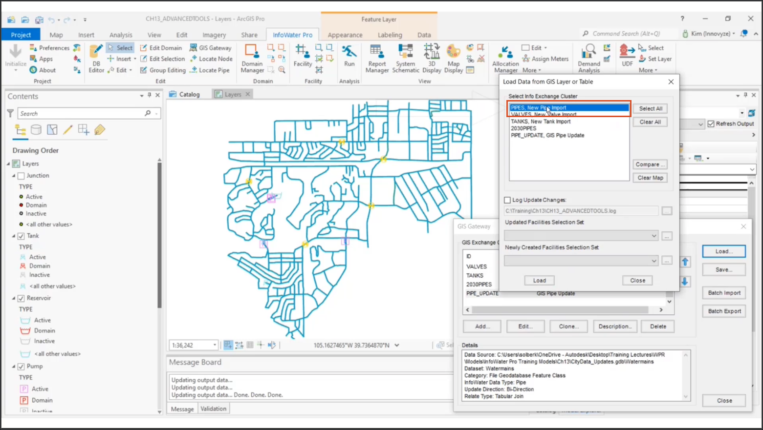 The GIS Gateway dialog box with Load called out and selected.