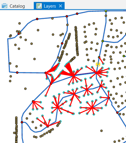 The Network map displaying junction meter assignments.