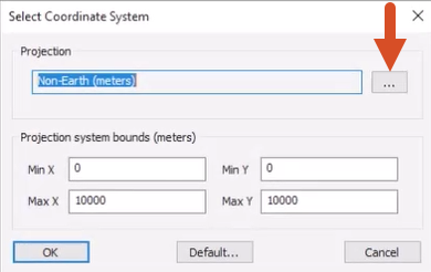 The Select Coordinate System dialog box with the Choose button highlighted.