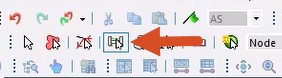 The InfoWorks ICM GeoPlan Tools toolbar, with the Long Section pick tool highlighted.