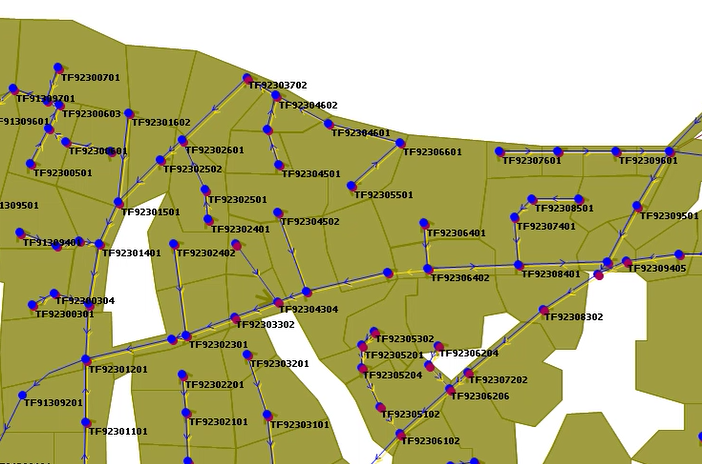 The GeoPlan with the Conduit and Node themes applied.