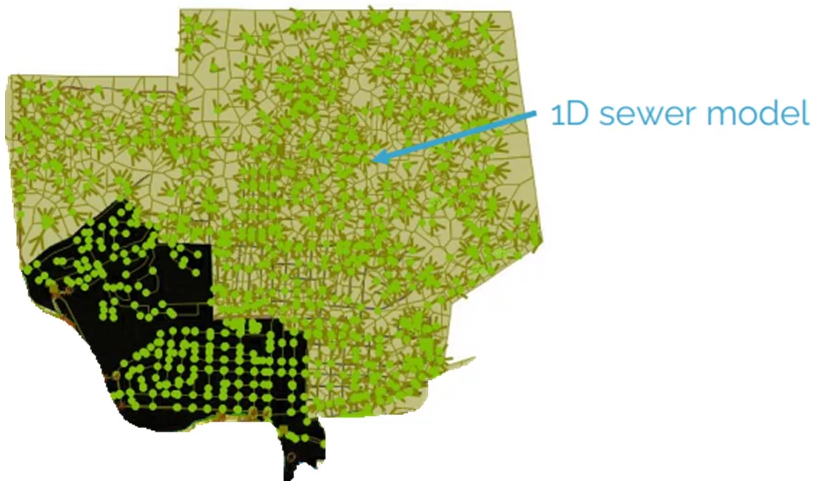 A detailed model displays impact flooding.