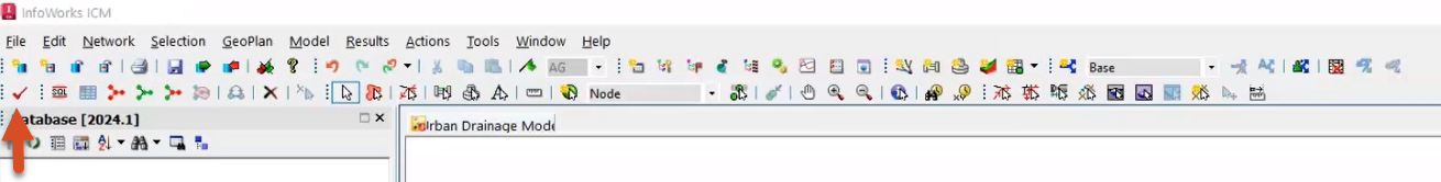 ICM toolbar view with Validate button highlighted.