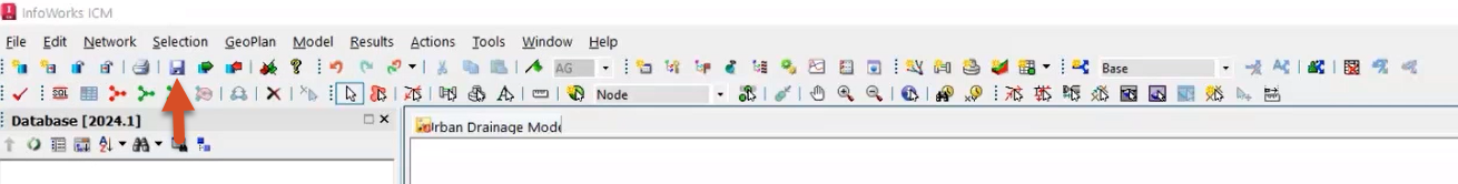 The ICM toolbars, with the Commit button highlighted.