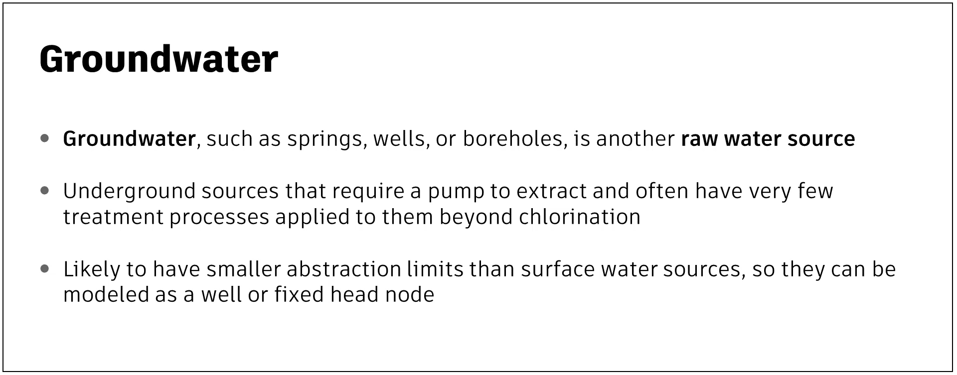 ;A presentation slide with information about groundwater.