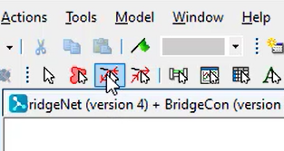 The Tools toolbar with the Trace and select links downstream command selected.