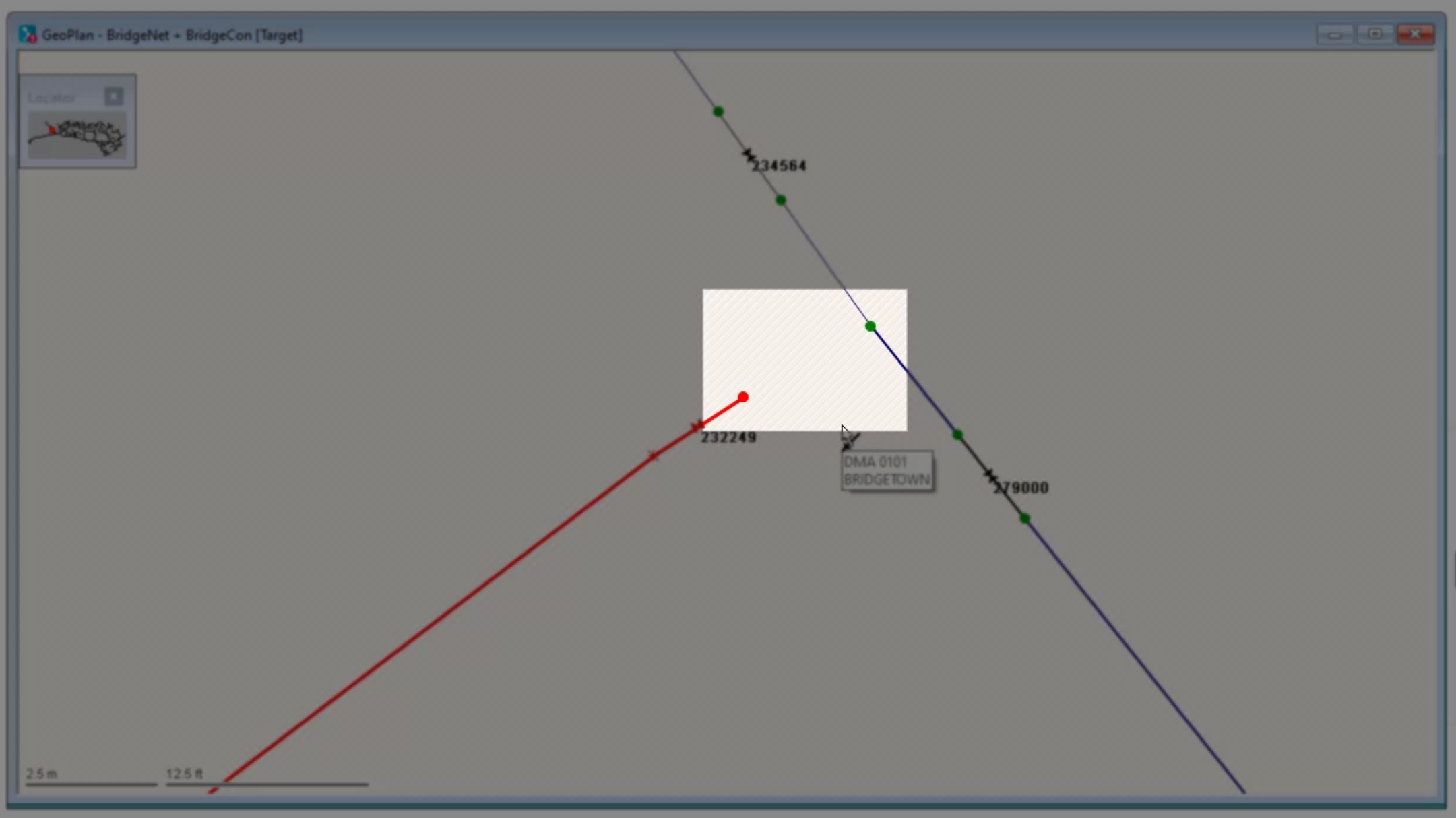 The GeoPlan zoomed in to the incomplete junction causing the error.