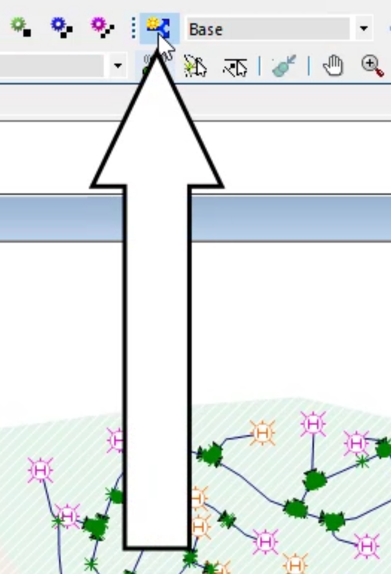 The InfoWorks WS Pro toolbar with the Create new scenario command called out and selected.