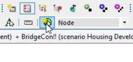 The Tools toolbar with Node selected in the Object selection menu and New object selected.