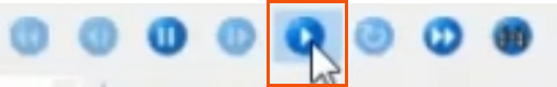 The Replay toolbar, with the Play button being clicked and highlighted in red.