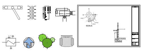 Examples of a variety of blocks at different scales