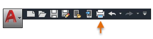 PLOT command icon on Quick Access toolbar