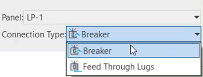 The expanded Connection Type drop-down, with Breaker selected.